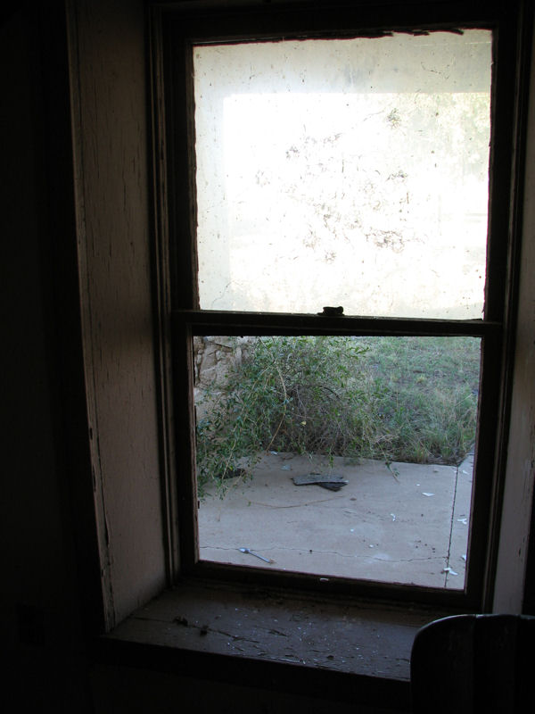 Front room window; very thick walls